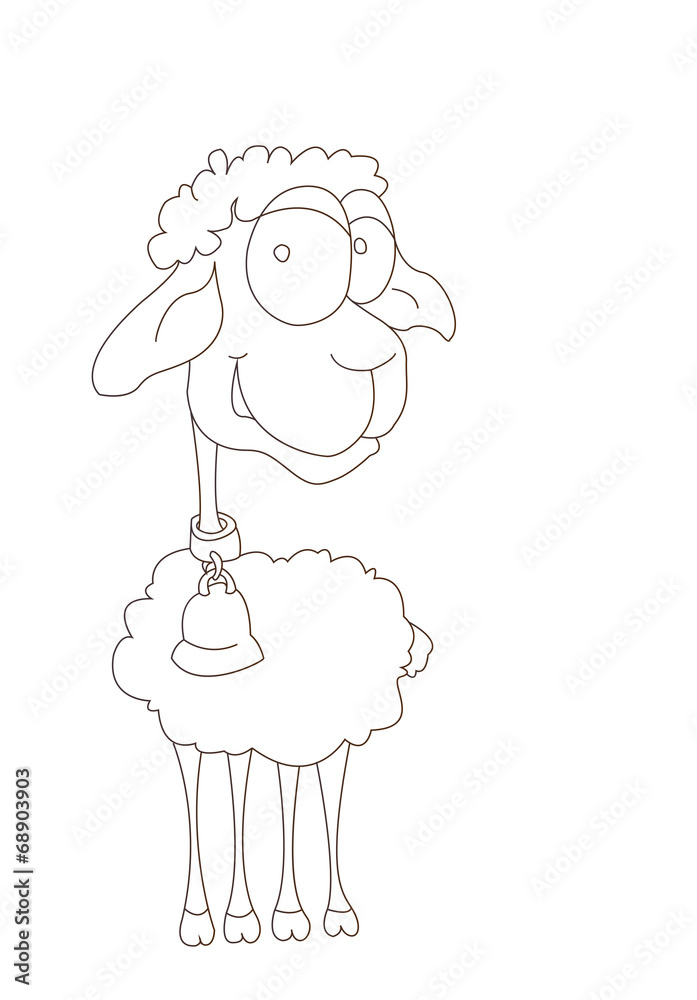 Funny aries, Illustration, vector Funny aries, Illustration, vector