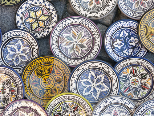 Sale of ceramic, typical of Morocco.