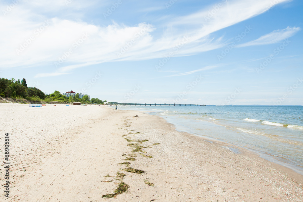 Miedzyzdroje in Poland - Baltic Sea and beach