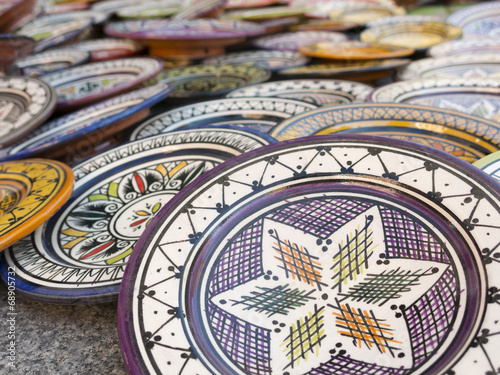 Sale of ceramic, typical of Morocco.