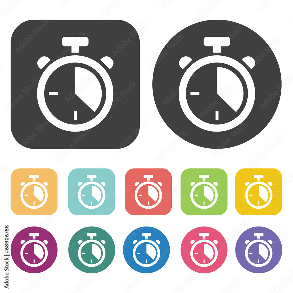Clocks, time icons set. Illustration eps10 Clocks, time icons set. Illustration eps10