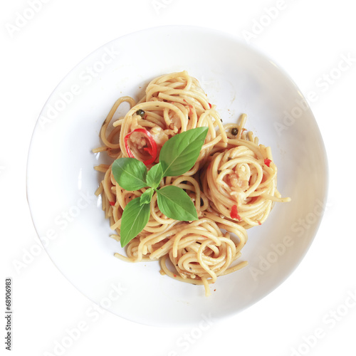 Spicy Spaghetti with Chicken in Chilli paste photo