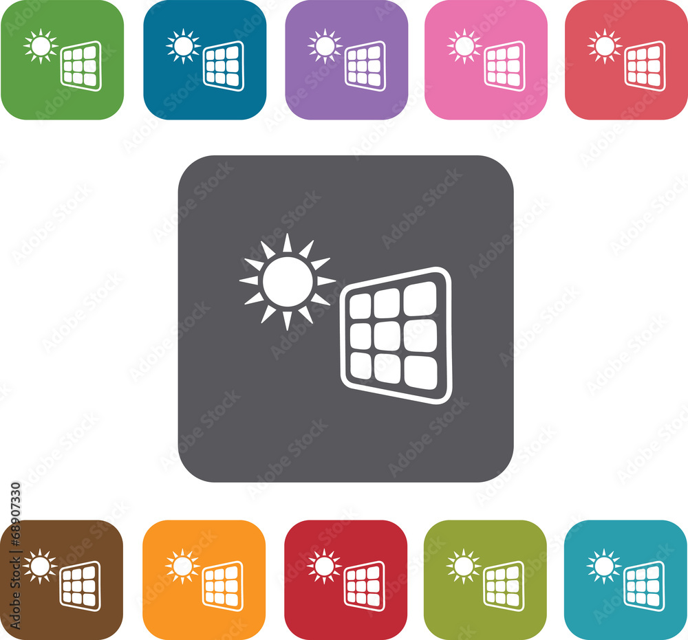 Solar energy icons set. Illustration eps10 Solar energy icons set. Illustration eps10