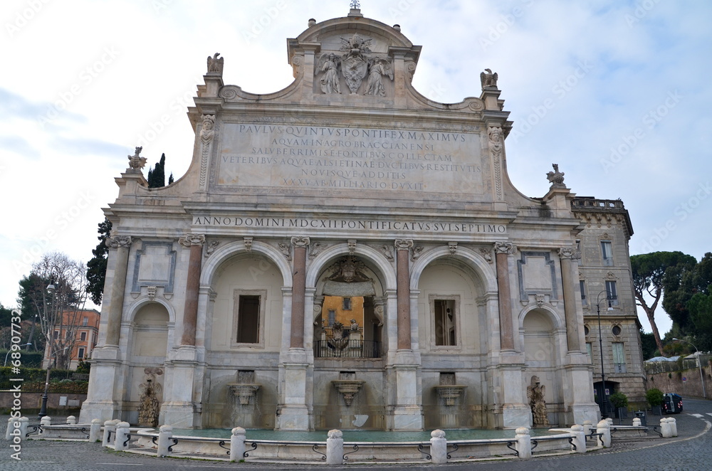 Fontana dell' Acqua Paola, dedicated to Pope Paulus V, Rome