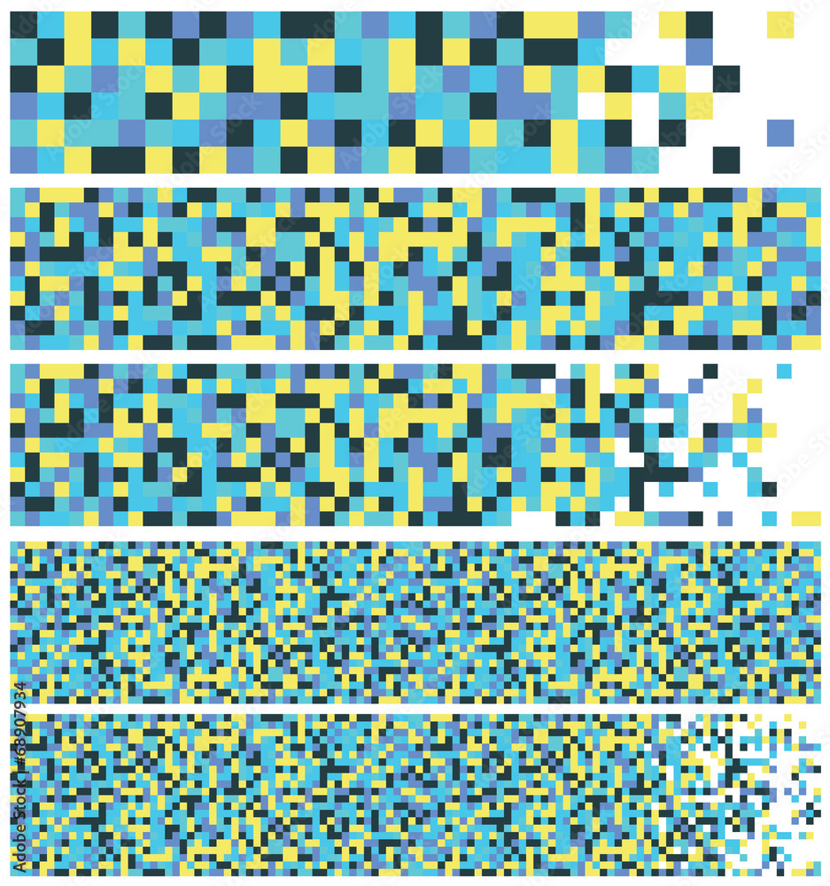 Fototapeta premium A set of vector pixel art banners