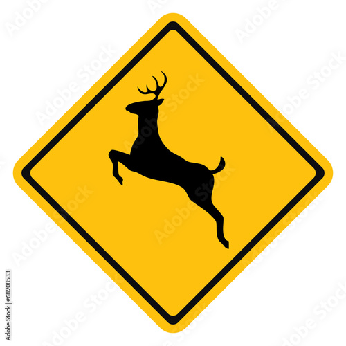 Deer warning sign