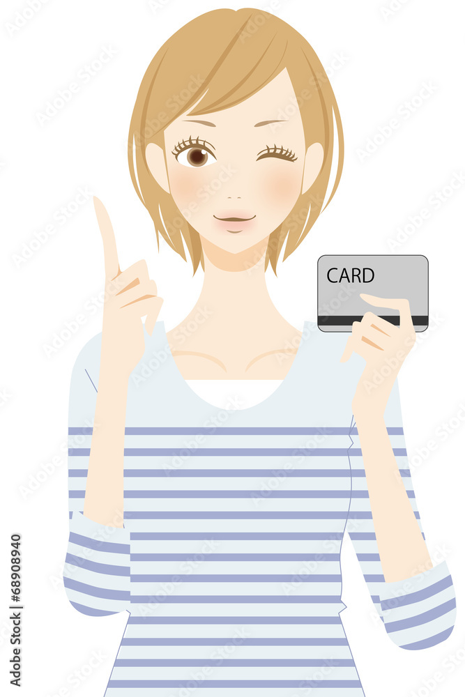 おすすめ カードを持つ女性 おすすめ カードを持つ女性