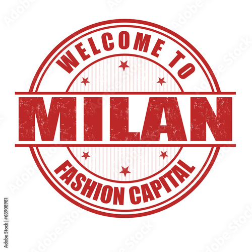Welcome to Milan stamp