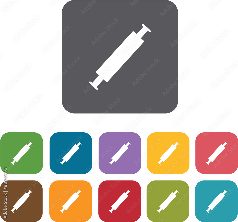 Cooking and kitchen icons set. Rectangle colorful 12 buttons. Il Cooking and kitchen icons set. Rectangle colorful 12 buttons. Il