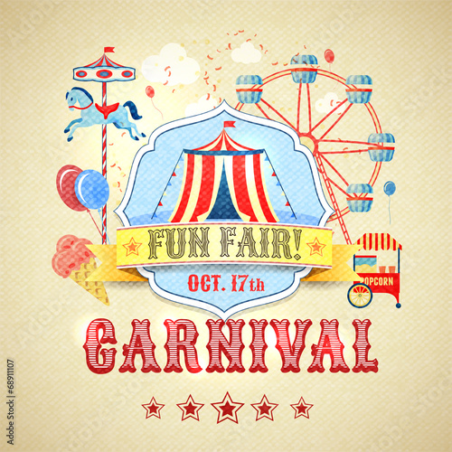 Vintage carnival poster