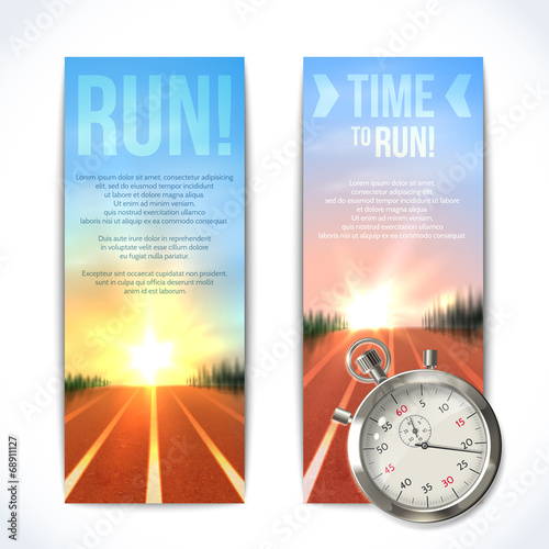 Stopwatch banners vertical