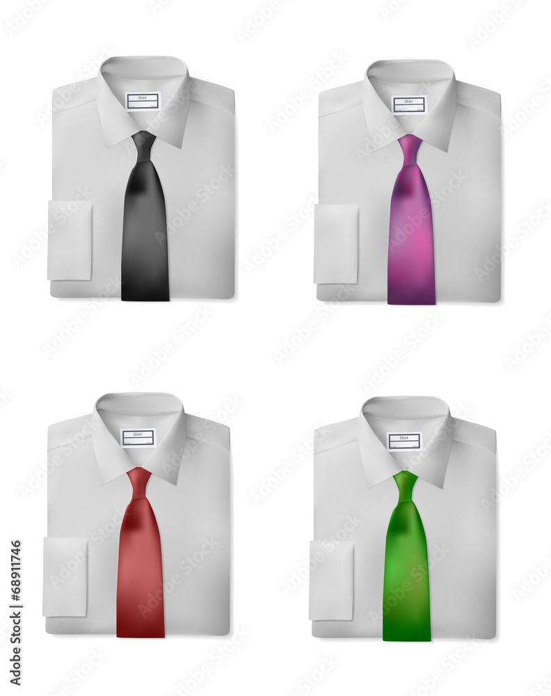 White folded shirts set White folded shirts set