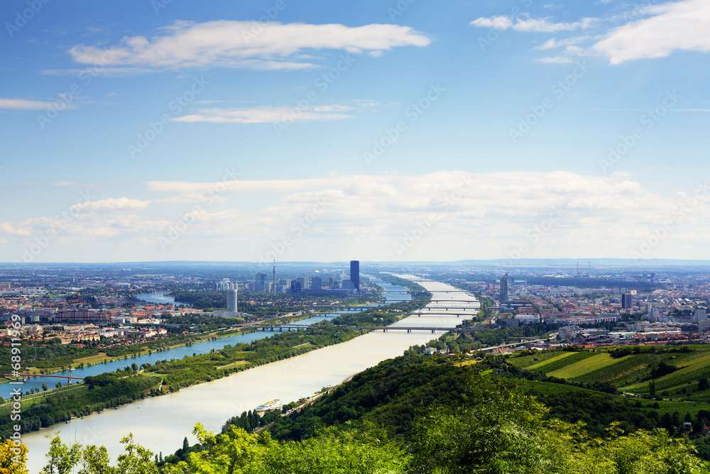 Fototapeta premium Wien mit Donau