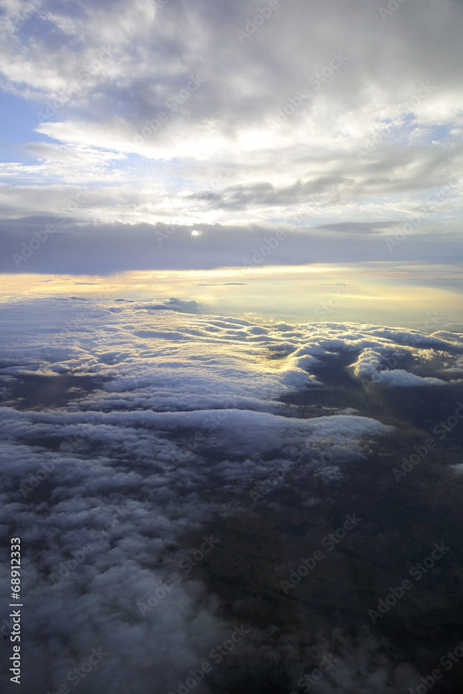 Lights between layers of clouds Lights between layers of clouds