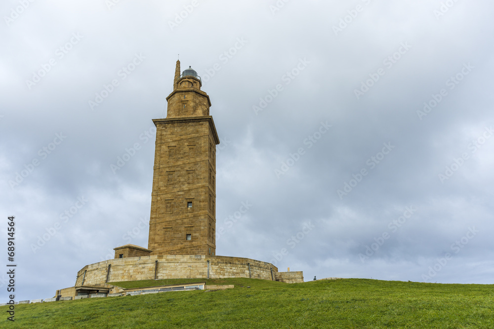 Tower of Hercules in A Coruna, Galicia, Spain. Tower of Hercules in A Coruna, Galicia, Spain.