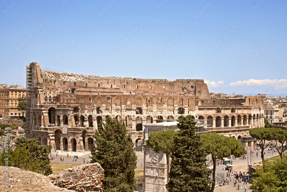 Colosseum, street view from the Palantine Hills