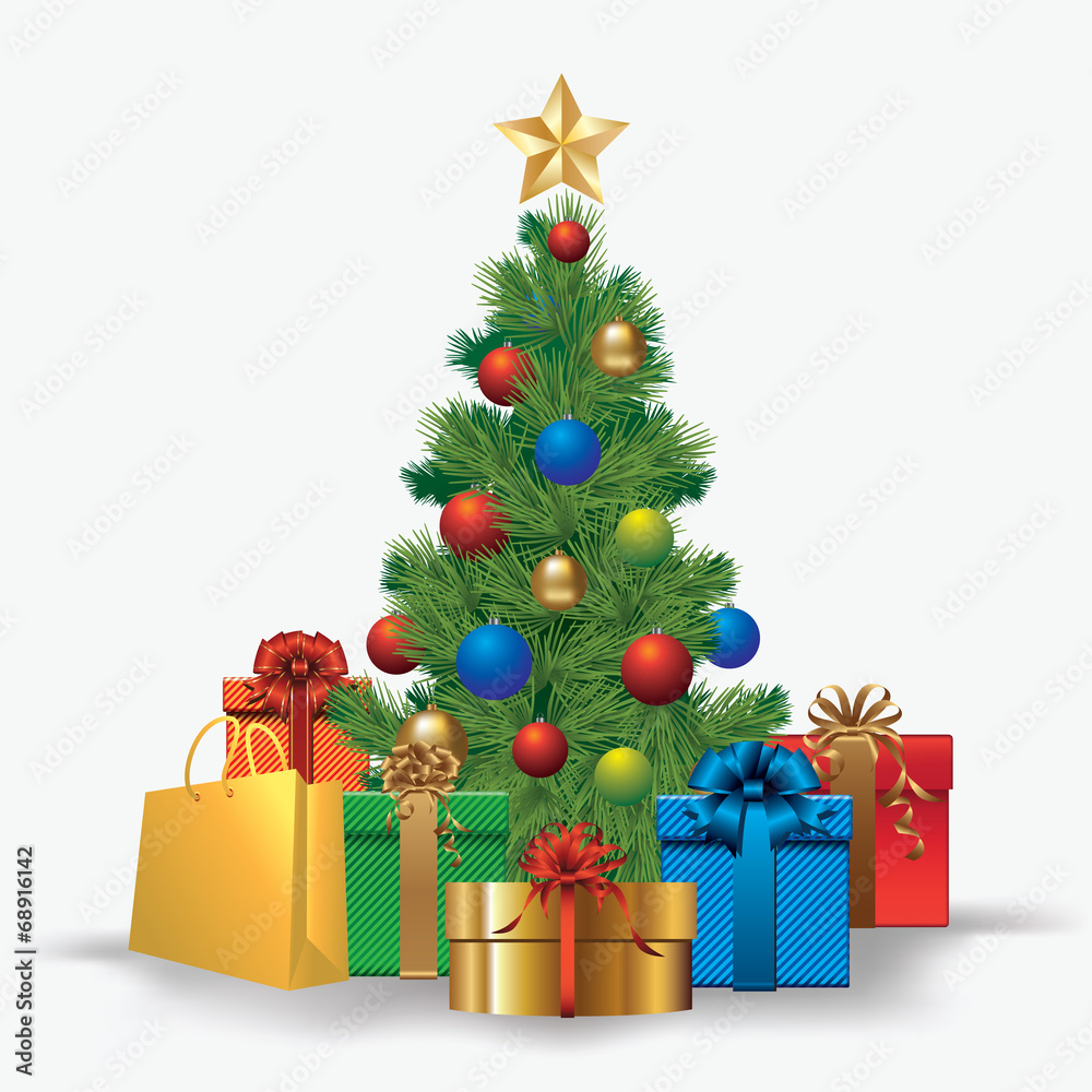 Christmas tree with gifts Christmas tree with gifts