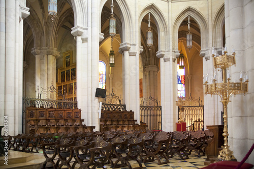 Cathedral Santa Maria la Real de La Almudena in Madrid, Spain