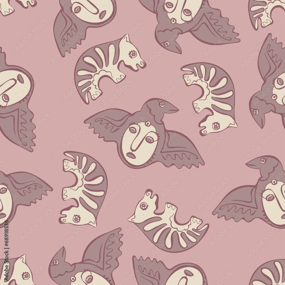 vector seamless Perm animal vector seamless Perm animal
