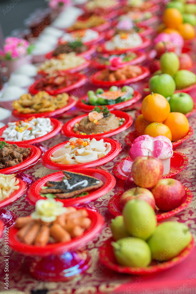 Food plates prepared for the believers