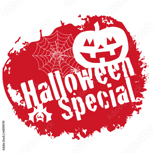 Halloween Special Stamp Grunge Red