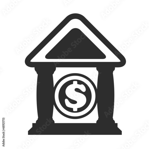 Vector Bank Black Icon