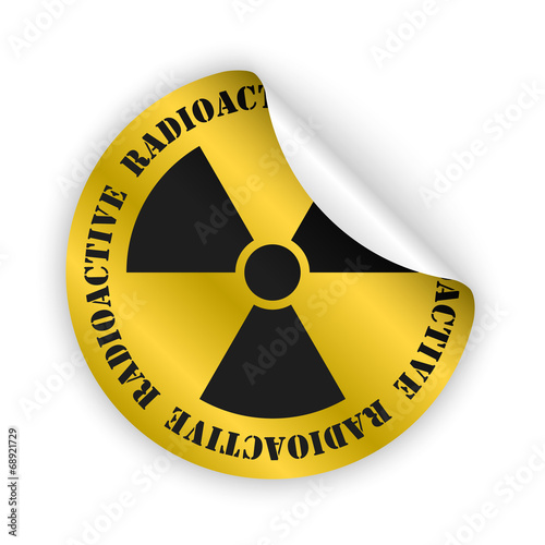 vector radioactive bent sticker