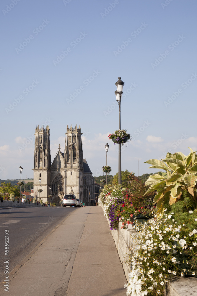 bridge and cathedral of pont a mousson