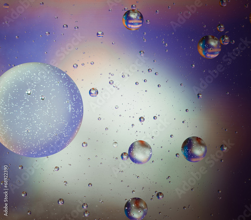 bubbles over water