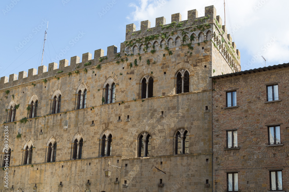 Volterra town medieval palace