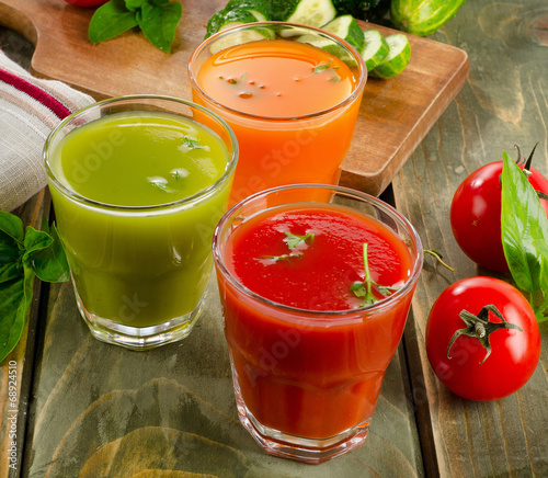Healthy vegetable juices