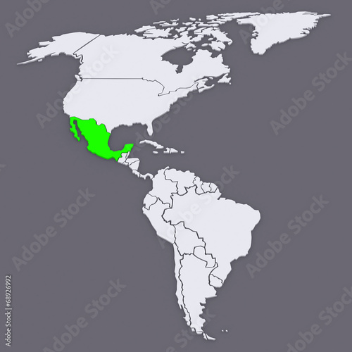 Map of worlds. Mexico.