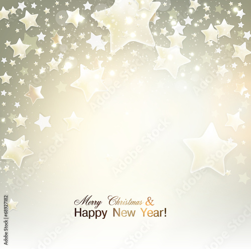 Elegant Christmas background with stars. Vector illustration