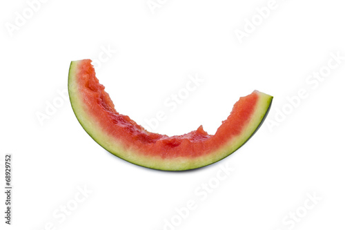Watermelon and slices eaten up