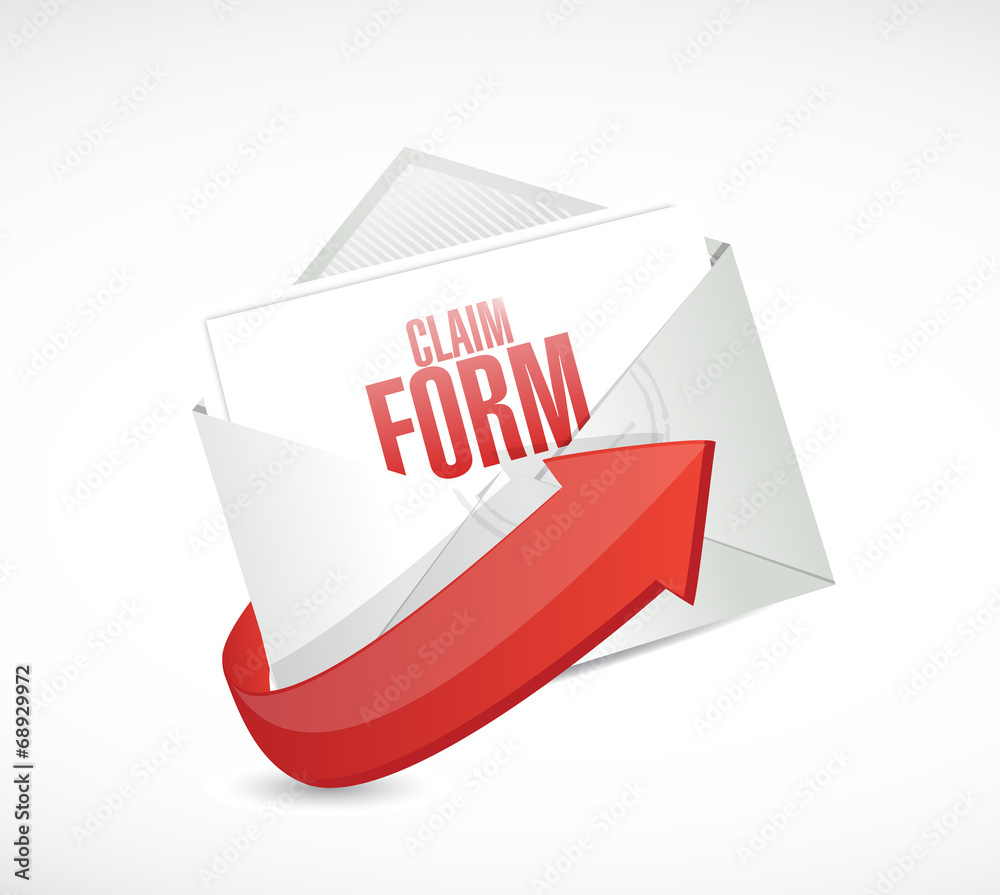 claim form envelope illustration design claim form envelope illustration design
