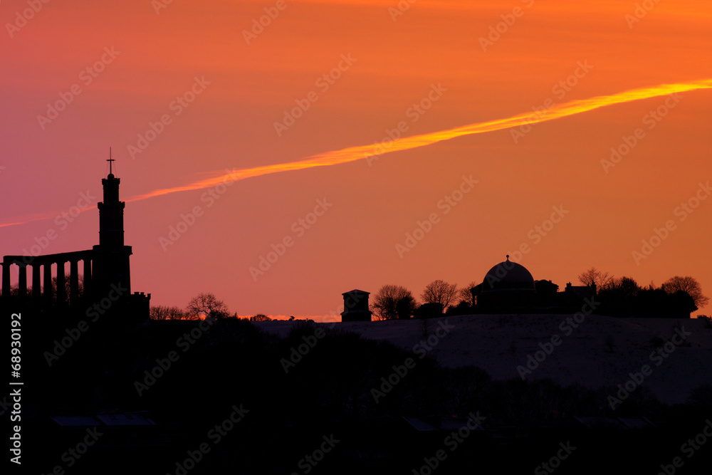 Silhouette of Edinburgh skyline