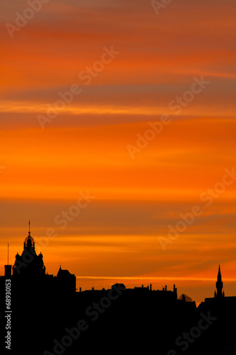 Silhouette of Edinburgh skyline