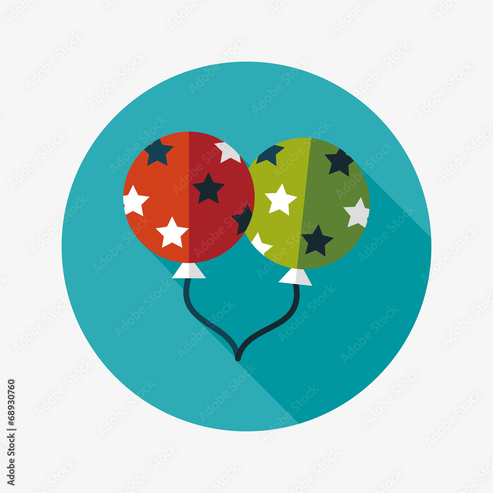 balloons flat icon with long shadow,eps10