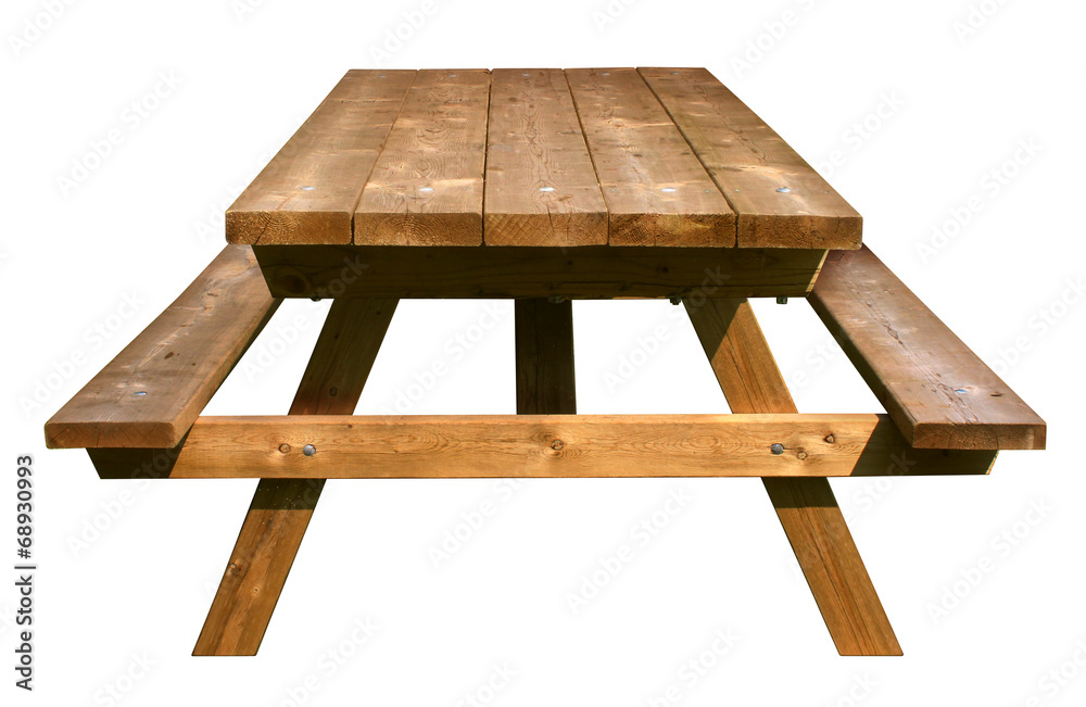 Picnic Table Front View Stock Photo | Adobe Stock