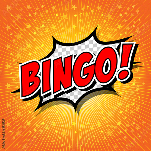 Bingo! Comic Speech Bubble, Cartoon
