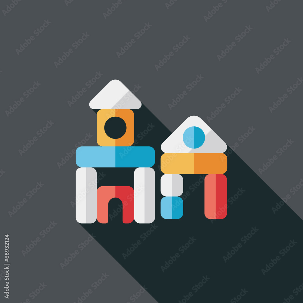 brick house flat icon with long shadow brick house flat icon with long shadow