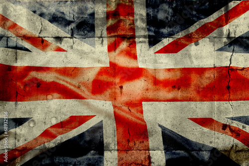 Grunge British flag #68932936