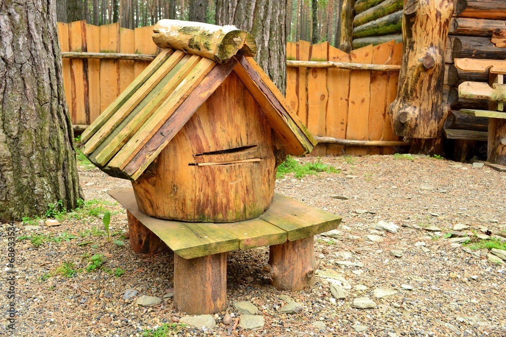 Naklejka premium Taiga beehive at the farm