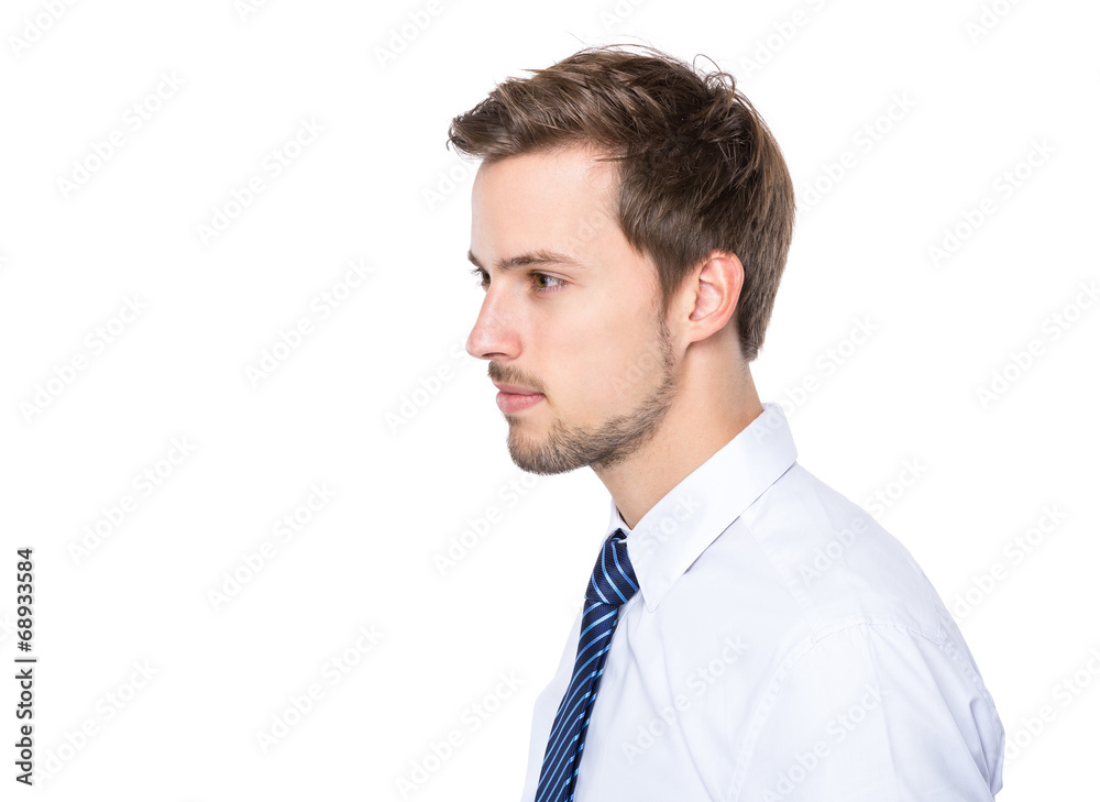 Side profile of businessman Side profile of businessman