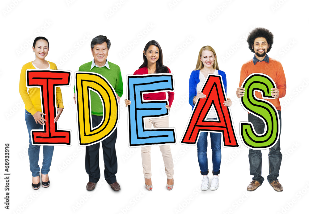 Multiethnic Group of People with Ideas Concept Multiethnic Group of People with Ideas Concept