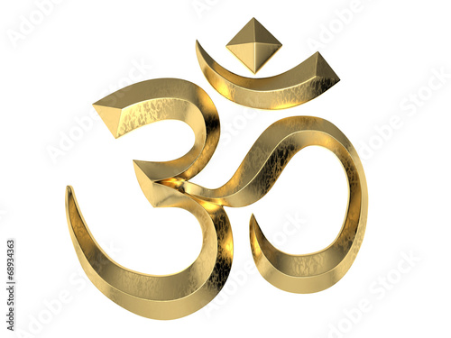 Hindu Om Icon. 3D isolated