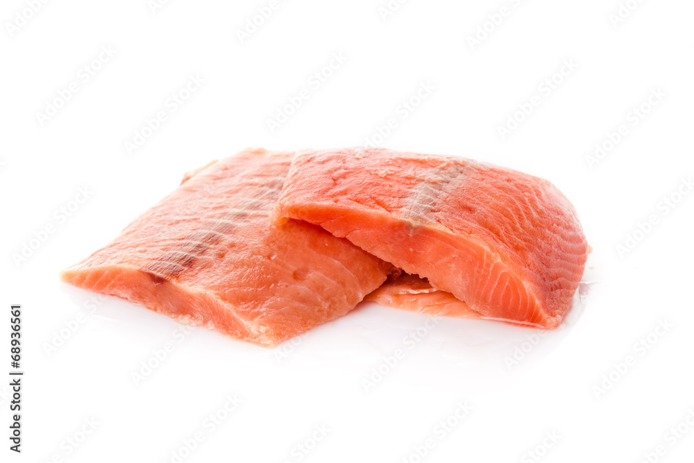 salmon fillet. Fresh sliced salmon fish