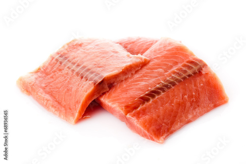 salmon fillet. Fresh sliced salmon fish