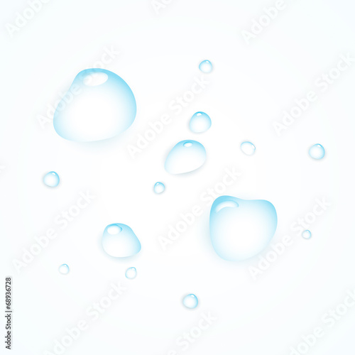 blue water drops, vector background