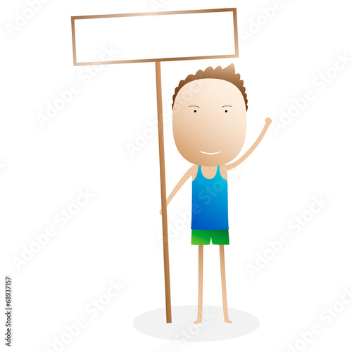 People holding signs, claim...